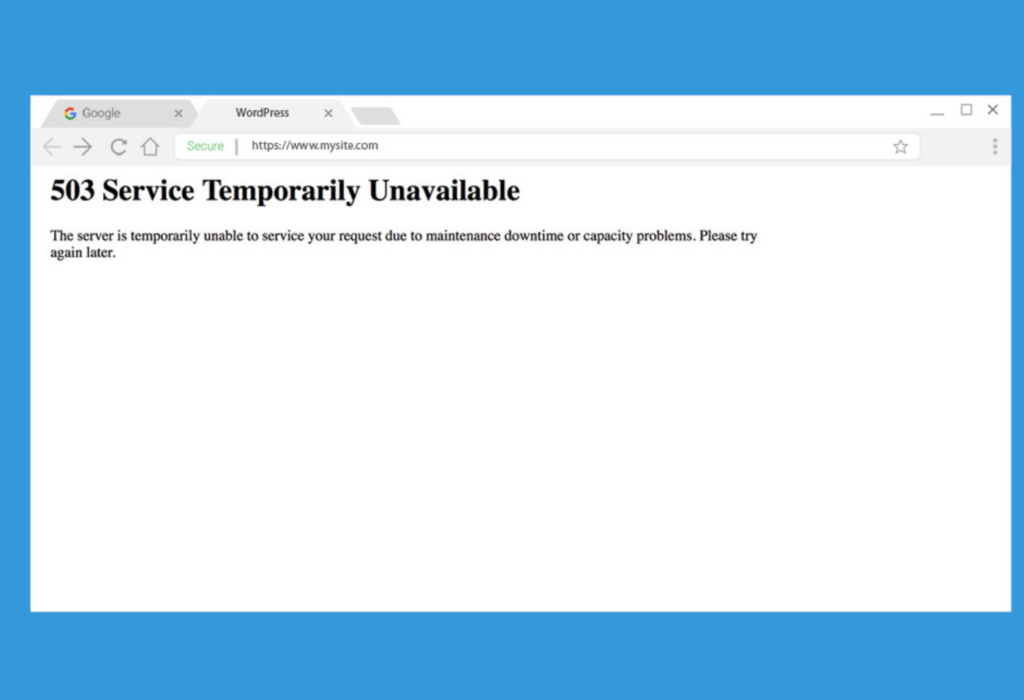 503-Error-in-WordPress