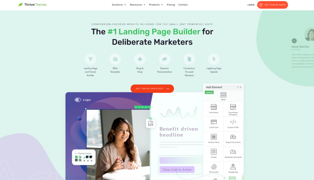 Generatore di pagine Thrive Architect