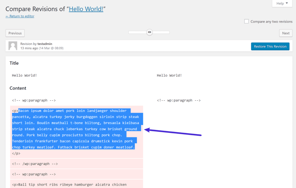 How to Undo Changes in WordPress