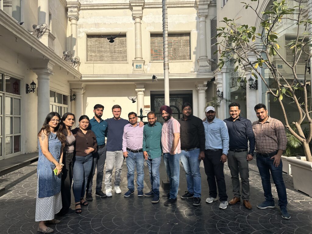 Ryan with Delhi team