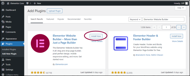 install-elementor-wordpress