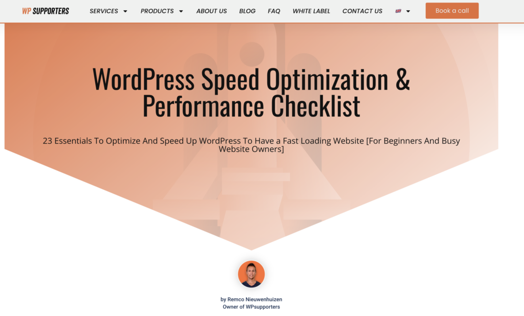 WP Supporters for white-label WordPress speed optimization