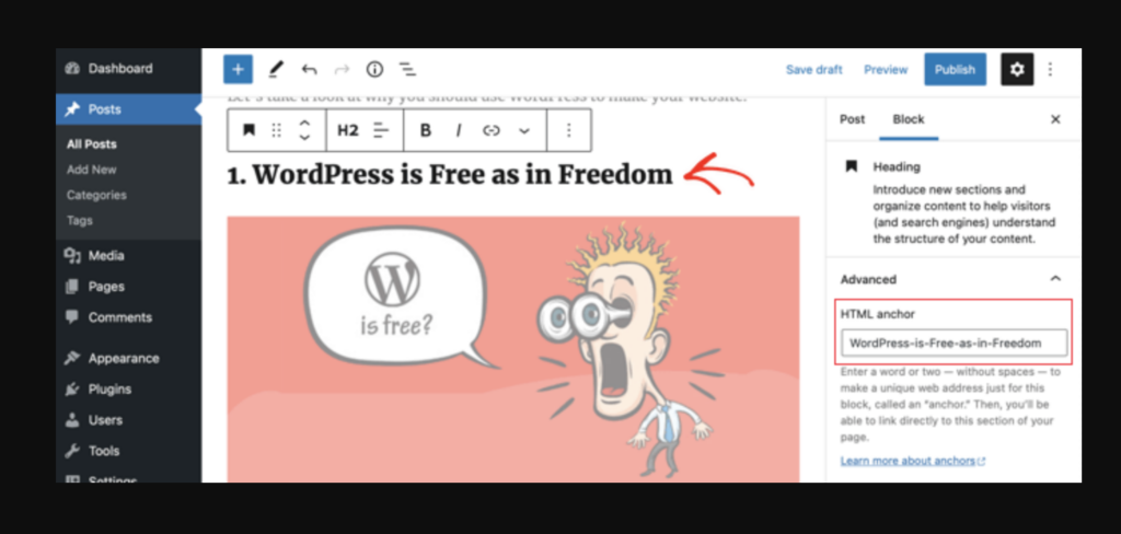 WordPress-content