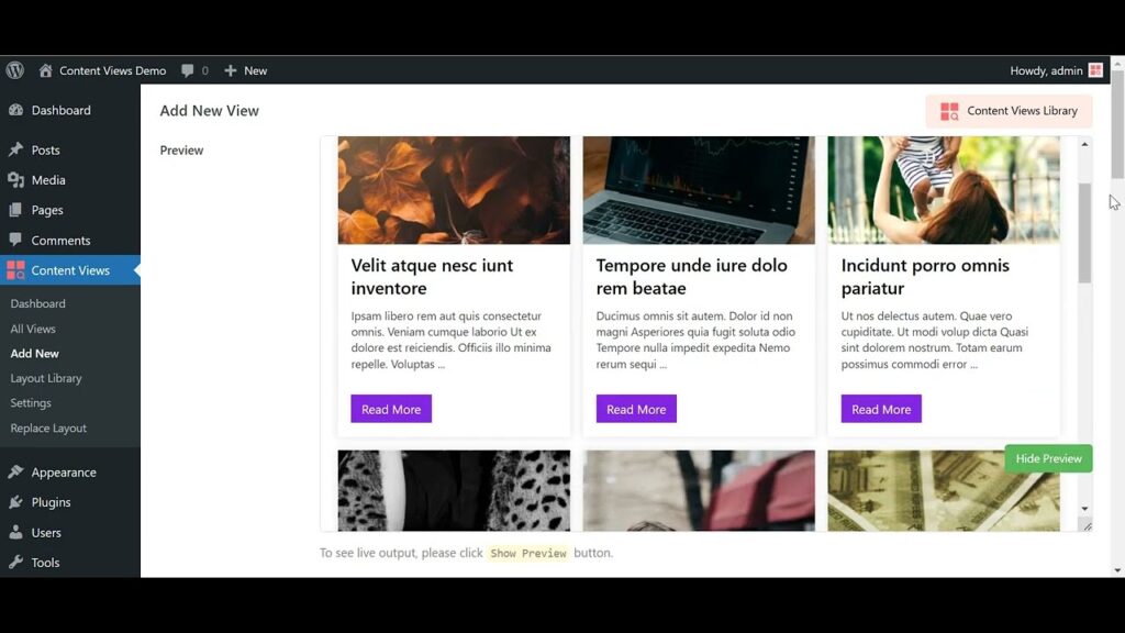 WordPress-content