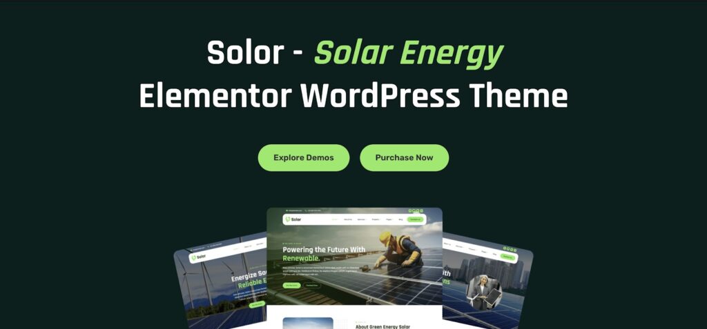 solor - solar energy website theme