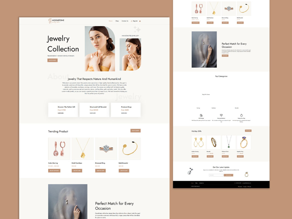 WooCommerce  template to build jewelry store website