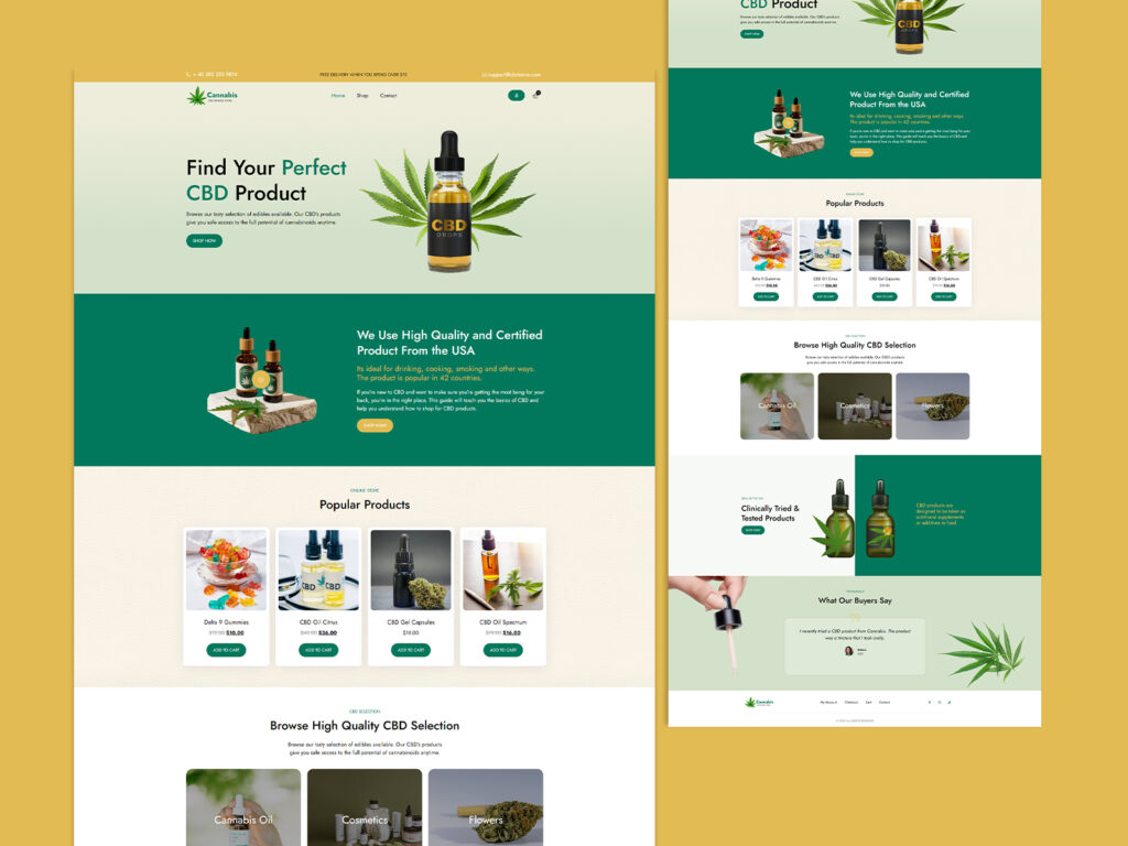 WooCommerce  template to build CBD site