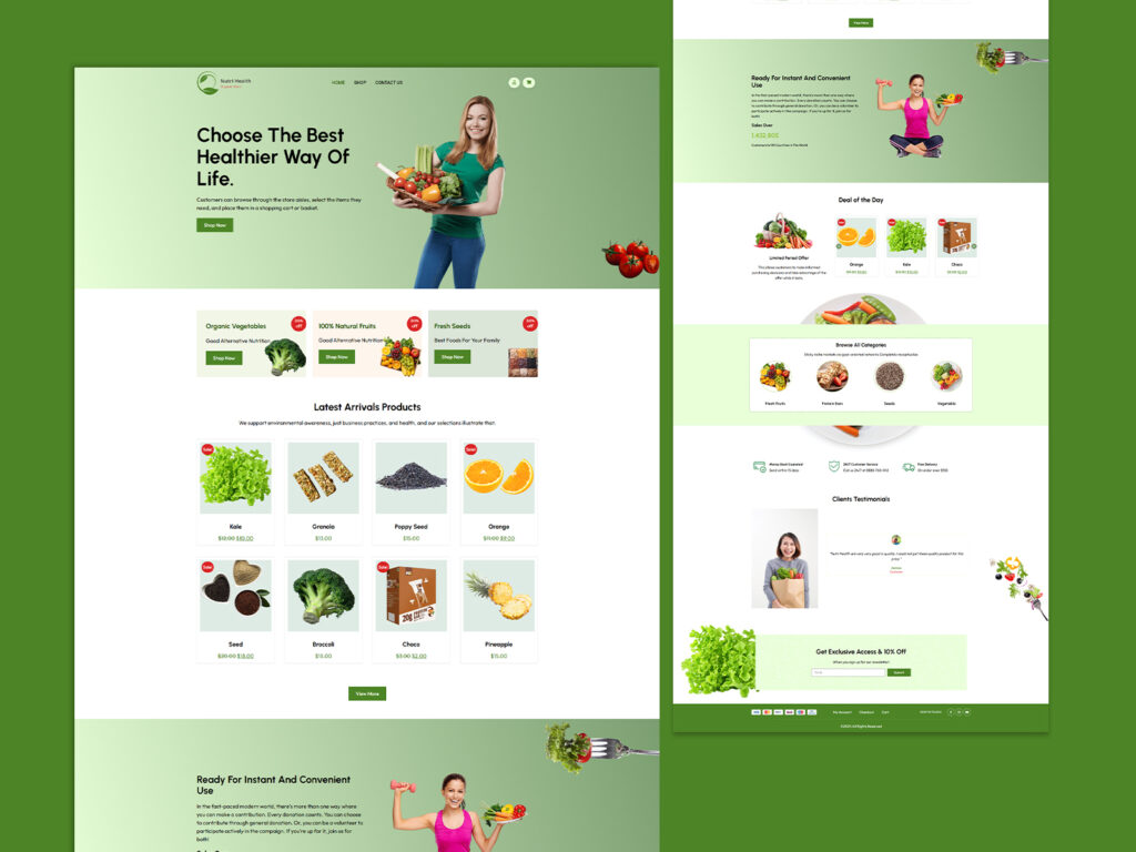 WooCommerce  template to build grocery store site 