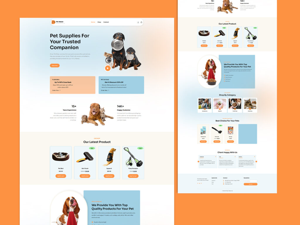 WooCommerce  template to build pet supplies website