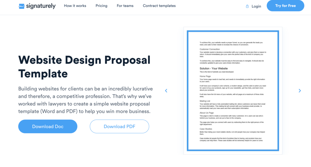 Signaturely-website-design-proposal-templates