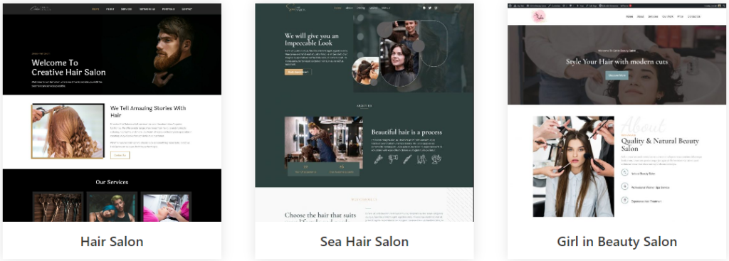 salon templates