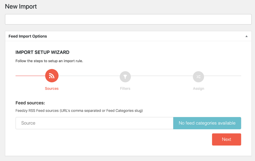 RSS feed for wordpress