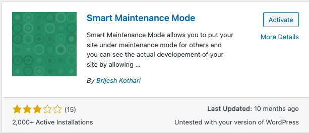 Smart Maintenance Mode