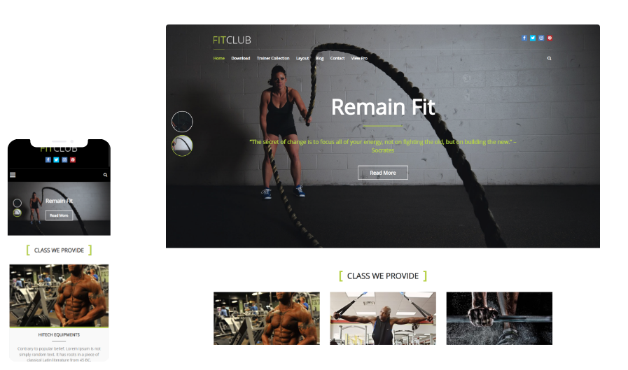 fitclub template