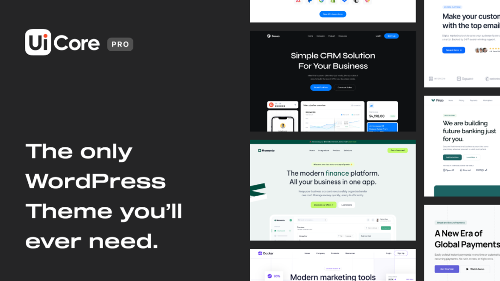 UiCore PRO: Tailored for Agencies