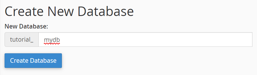  Create a New Database on the Live Server