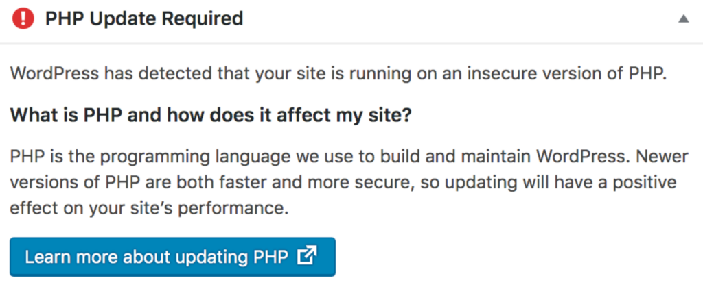 Update Your PHP Version