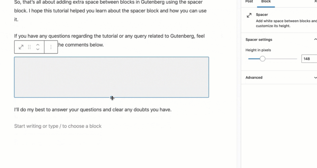 Change Line Spacing in WordPress Using the Gutenberg Editor