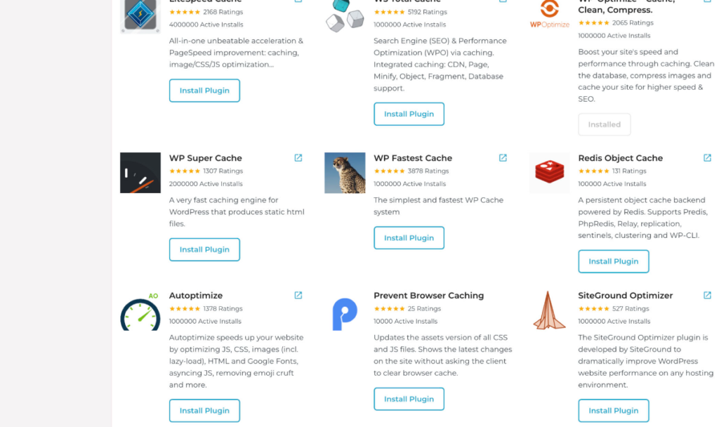 Use Caching Plugins Judiciously