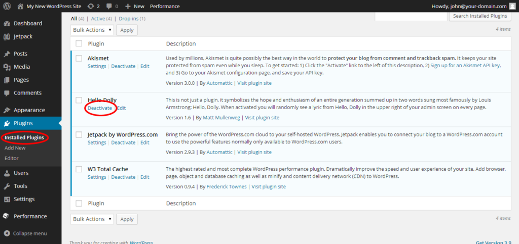 Delete Plugins via the WordPress Dashboard