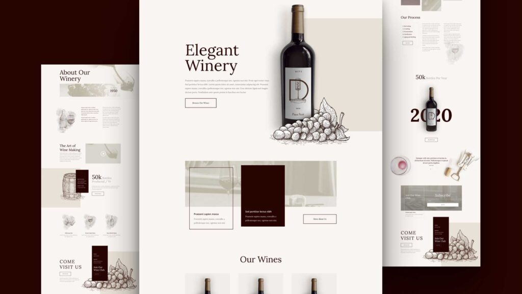 Divi – Winery Website Template for WordPress