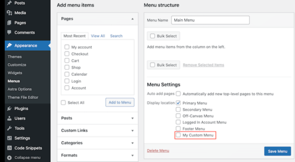 Create a WordPress Menu With a Block-Based Theme