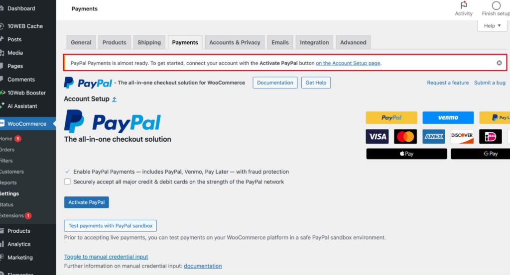  PayPal Sandbox Mode