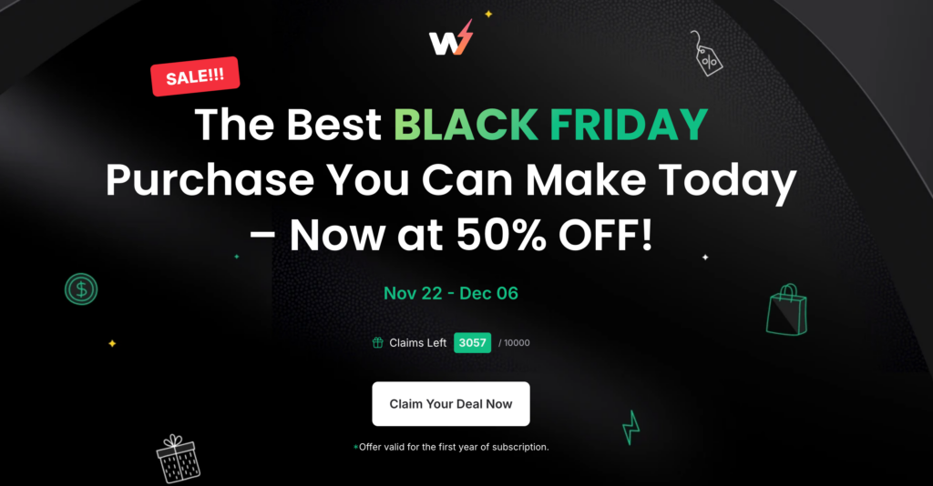 InstaWP- WordPress Black Friday &amp; Cyber Monday Angebote