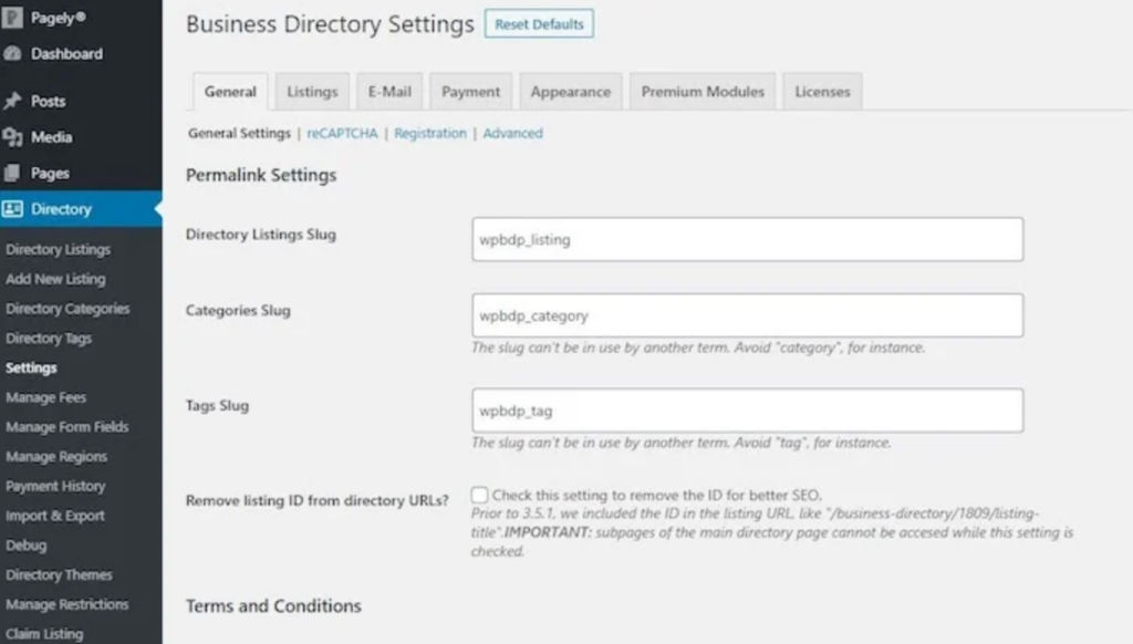 Configure Directory Settings