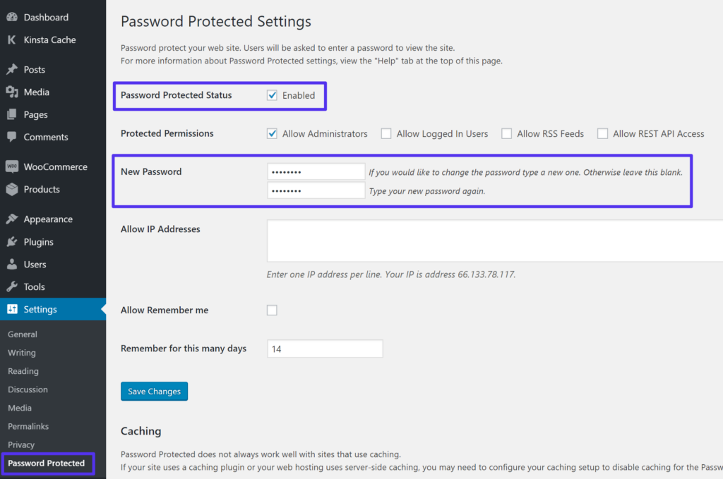 Password-Protected Page on WordPress