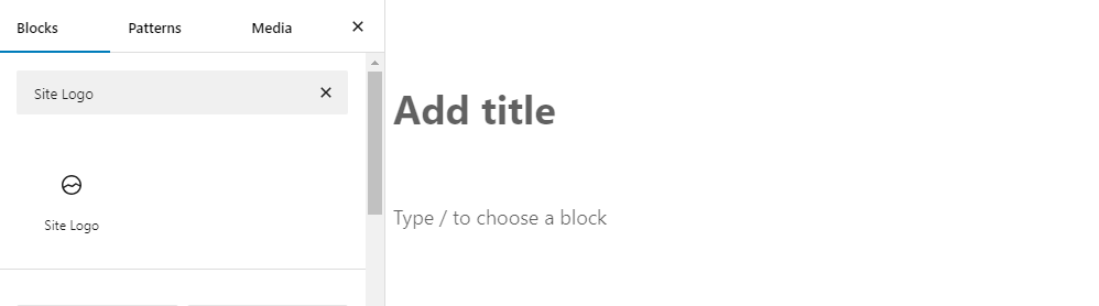 add logo in wordpress using the site logo block
