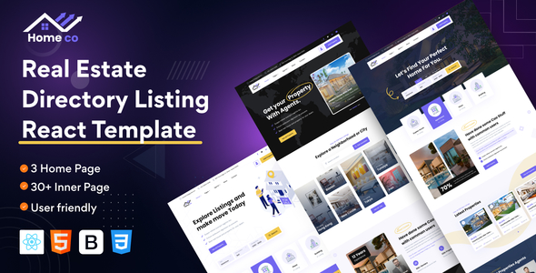 Homeco – Real Estate Directory Listing React Template