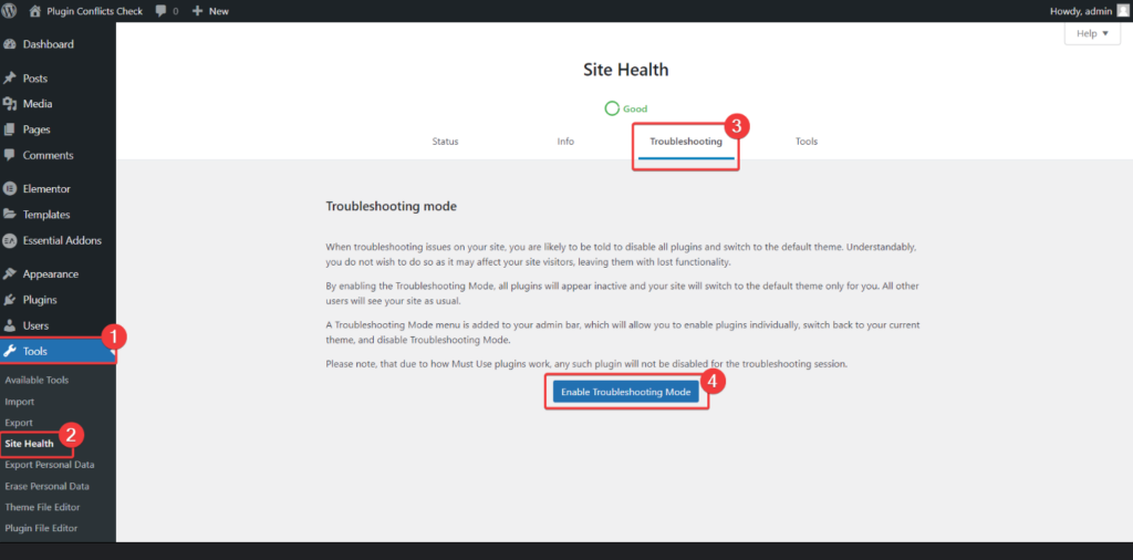 Check for Plugin Conflicts